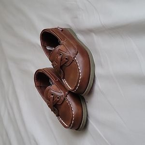 7M carters toddler boy boat shoes brown